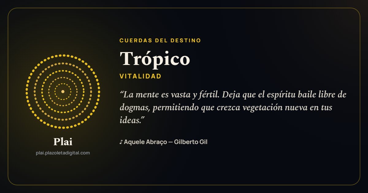 Trópico · VITALIDAD — Cuerdas del Destino