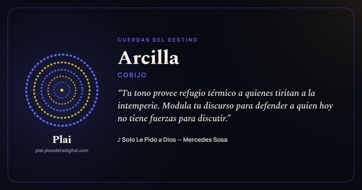 Arcilla · COBIJO — Cuerdas del Destino