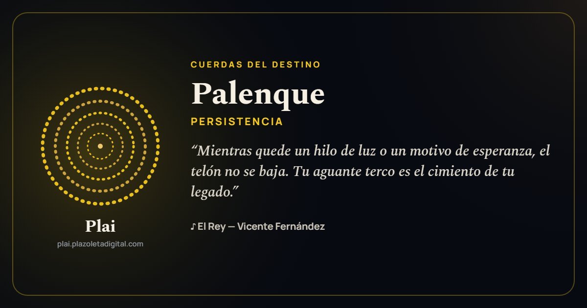 Palenque · PERSISTENCIA — Cuerdas del Destino